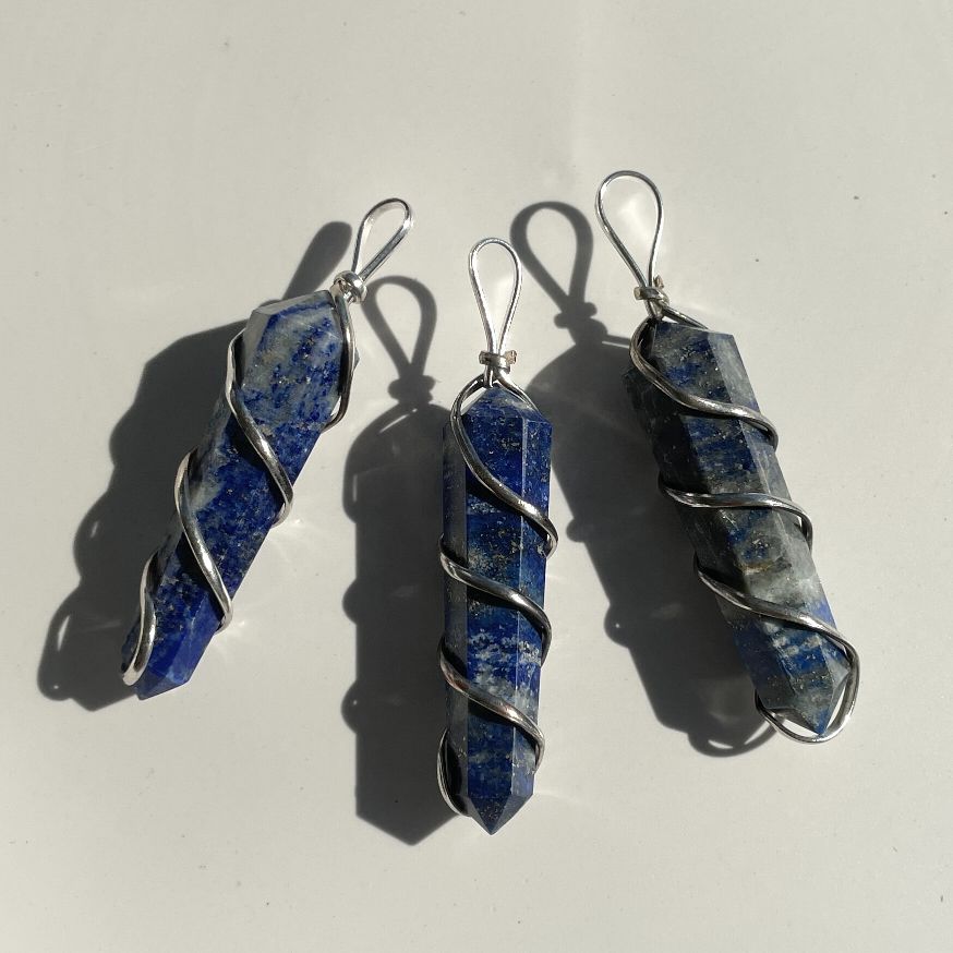 Lapis - Wire Wrapped DT Point Pendant Lapis - Wire Wrapped DT Point Pendant